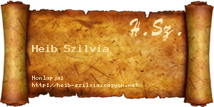 Heib Szilvia névjegykártya